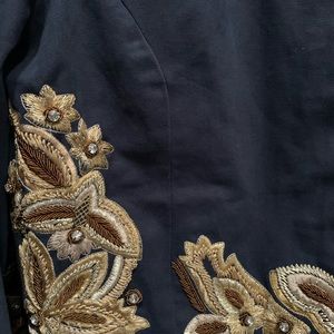 Ai embroidered Navi  military jacket Sz M